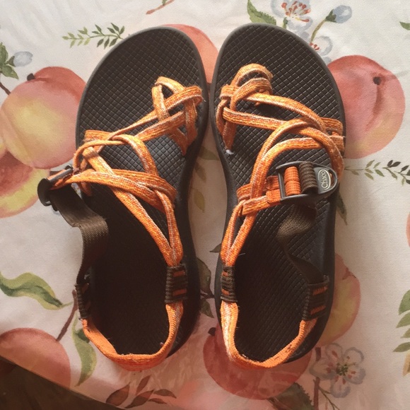 Orange Double Strap Chaco’s - Picture 1 of 2